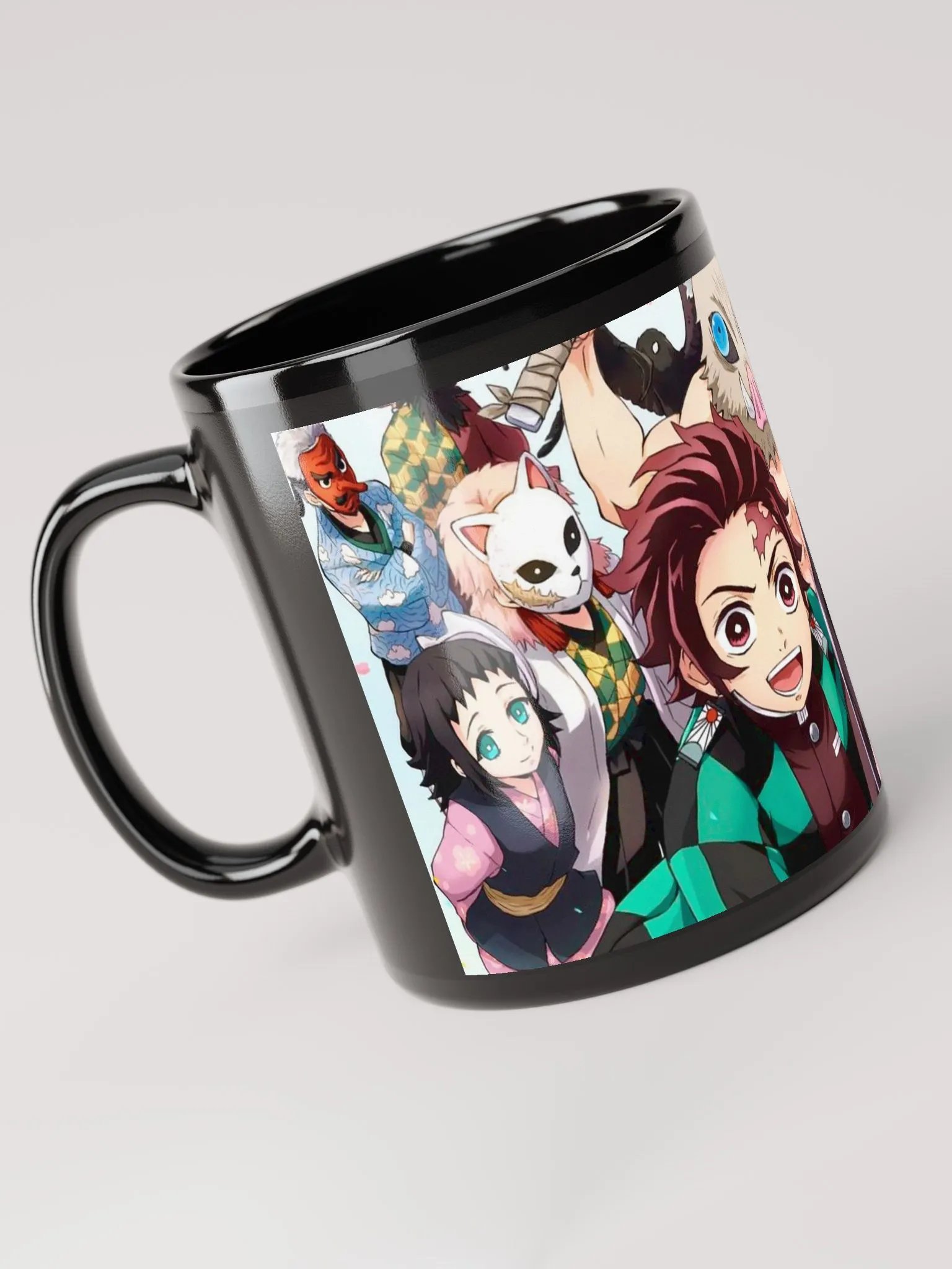 Demon Slayer Family Black Glossy Mug – Perfect for Fans and Collectors! product image (5)