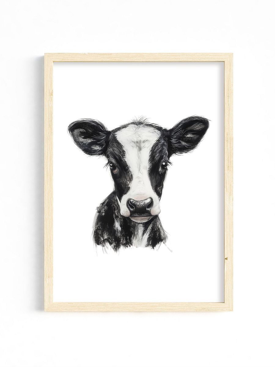 Cute Holstein Cow, Country Nursery Print product image (1)