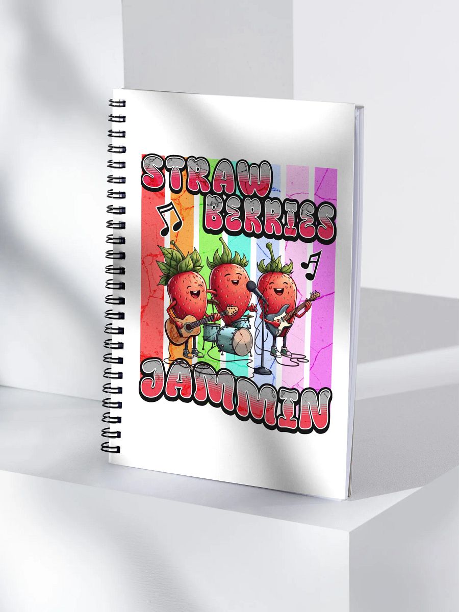Strawberries Jammin Band Spiral Notebook product image (1)