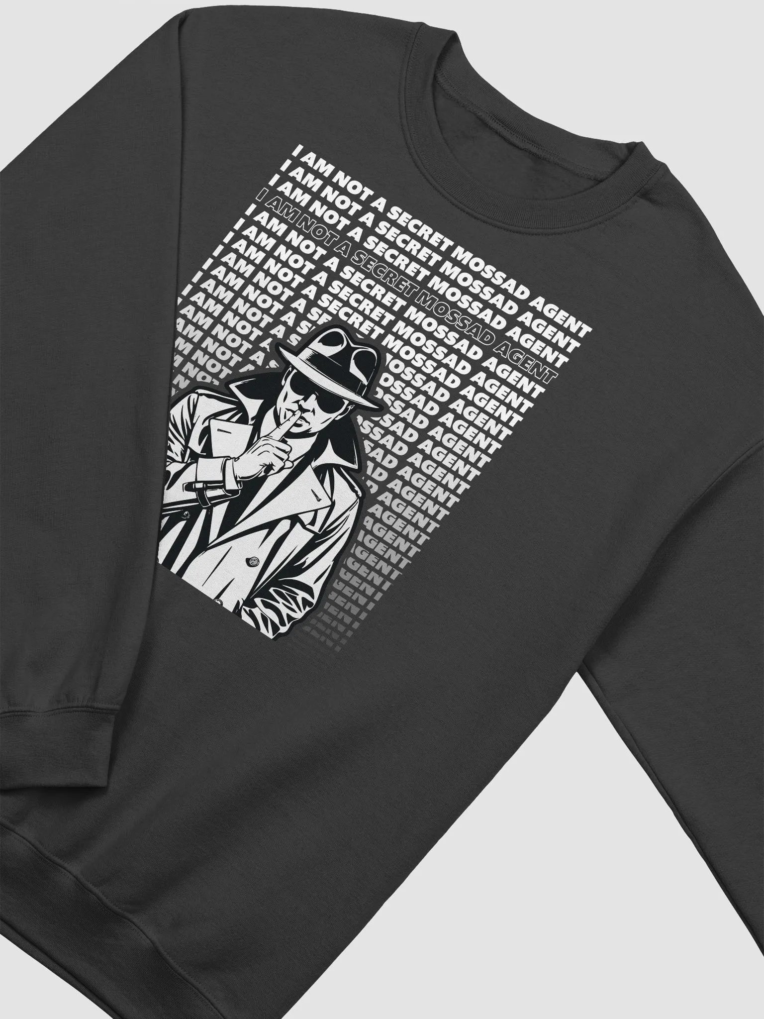 Secret Mossad Man Crewneck Sweatshirt product image (3)