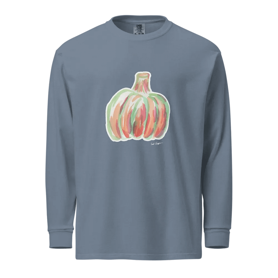 Watercolor Pumpkin Comfort Colors Long Sleeve T-Shirt product image (5)