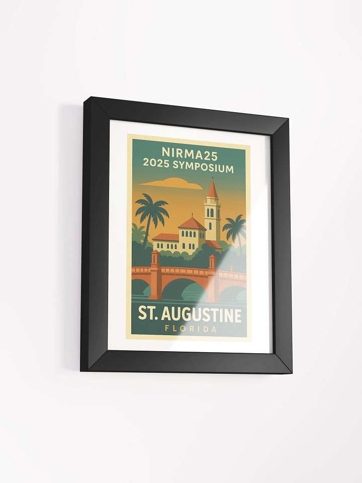 St. Augustine Bridge Framed Poster – Vintage Travel Edition product image (2)