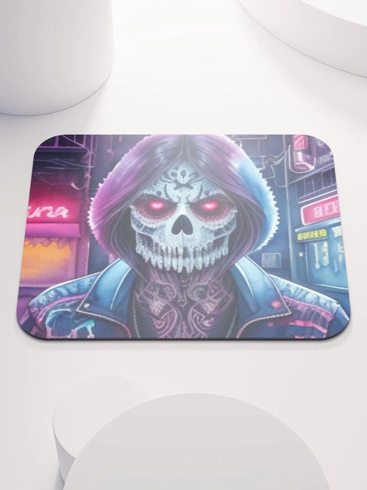 Neon Female Grim Reaper Mousepad product image (1)
