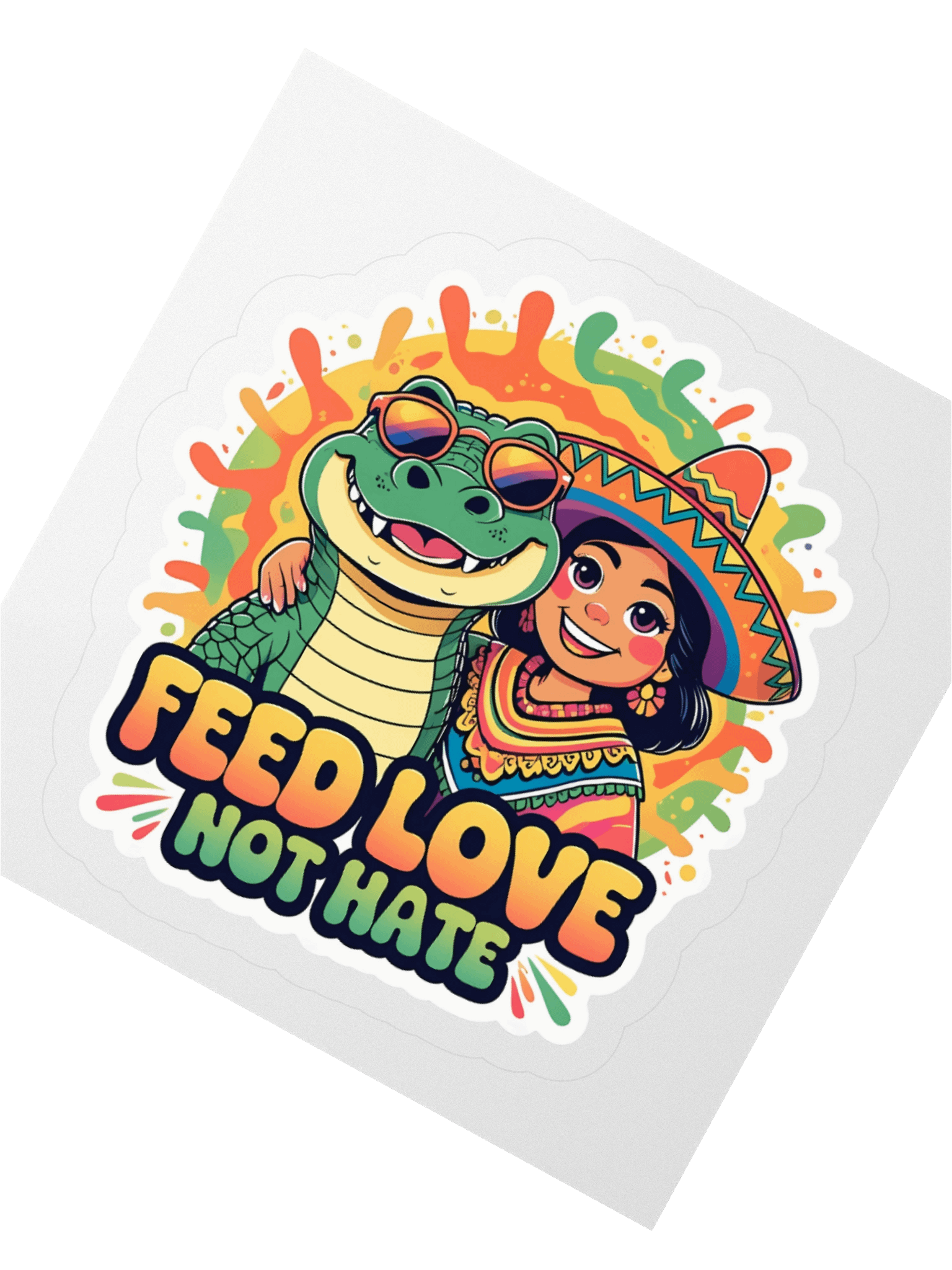 Love Gator Kiss Cut Stickers product image (2)