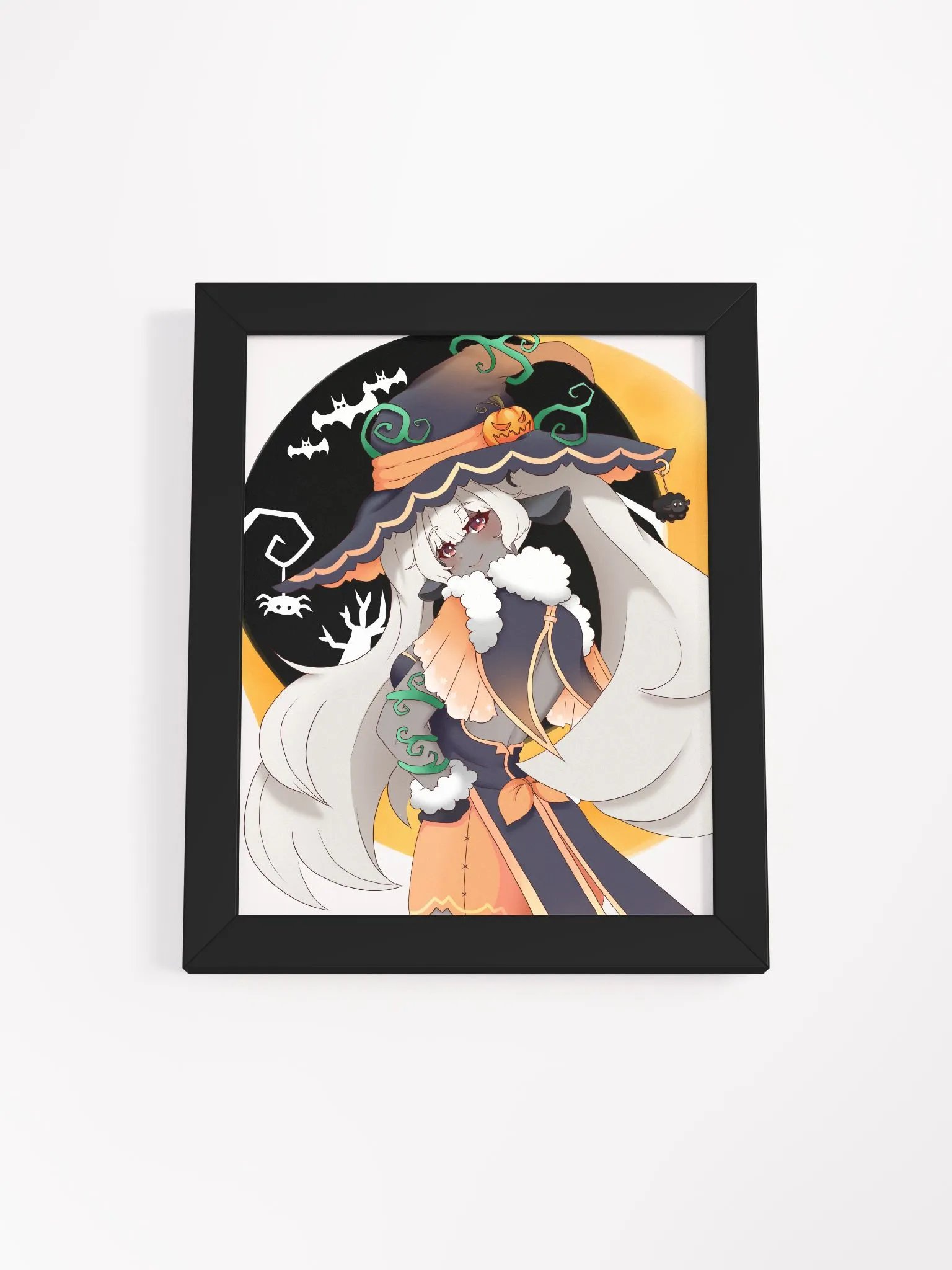 Pumpkin Witch Lila Framed Poster (Limited Edition) product image (1)