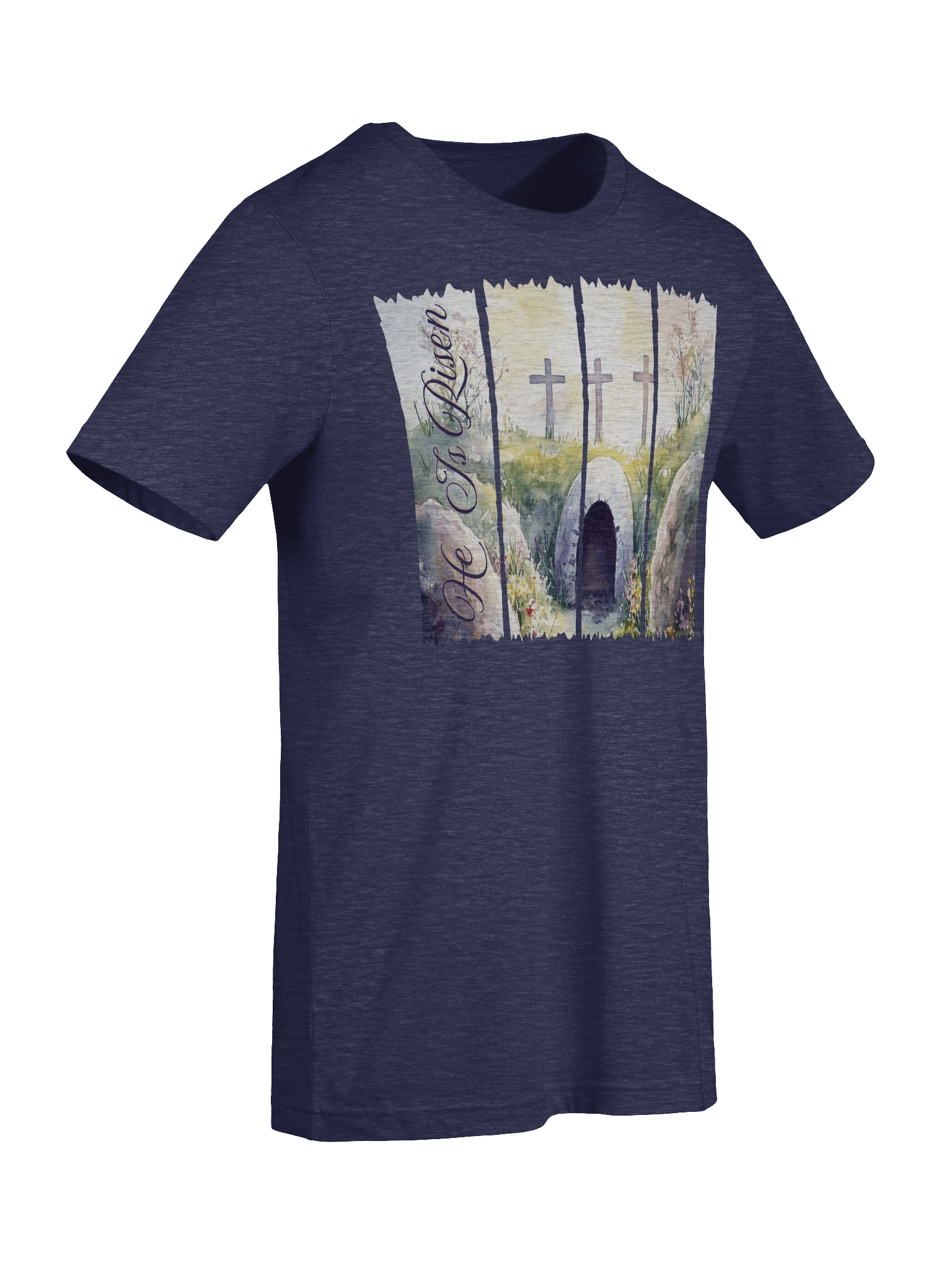 Jesus Is Risen Purple Brush Stroke Design Tshirt product image (5)