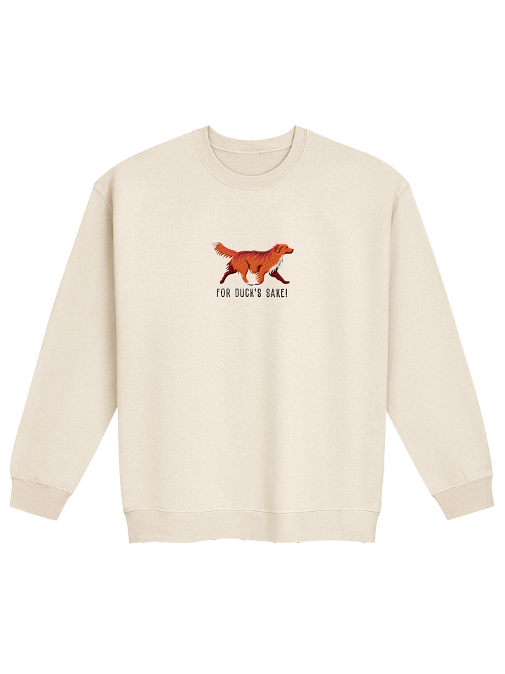 For Duck's Sake! Sweatshirt (Embroidered) of a Nova Scotia Duck Tolling Retriever(Red) product image (21)