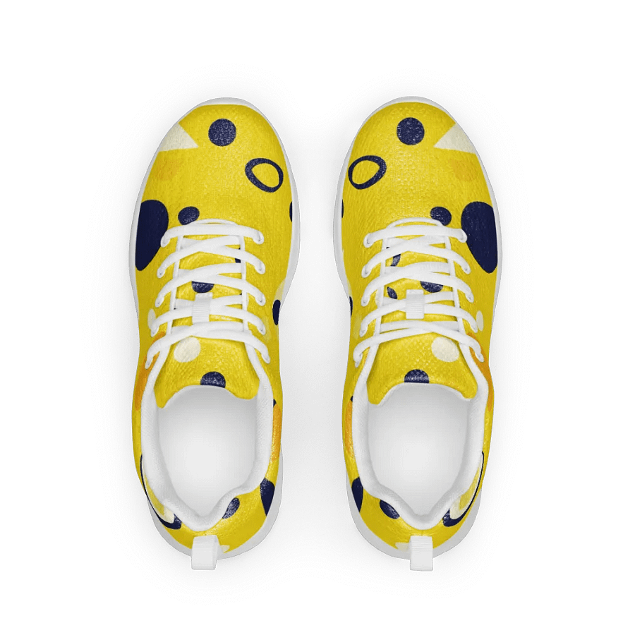 Yellow Abstract Women's Athletic Shoes #559 product image (8)