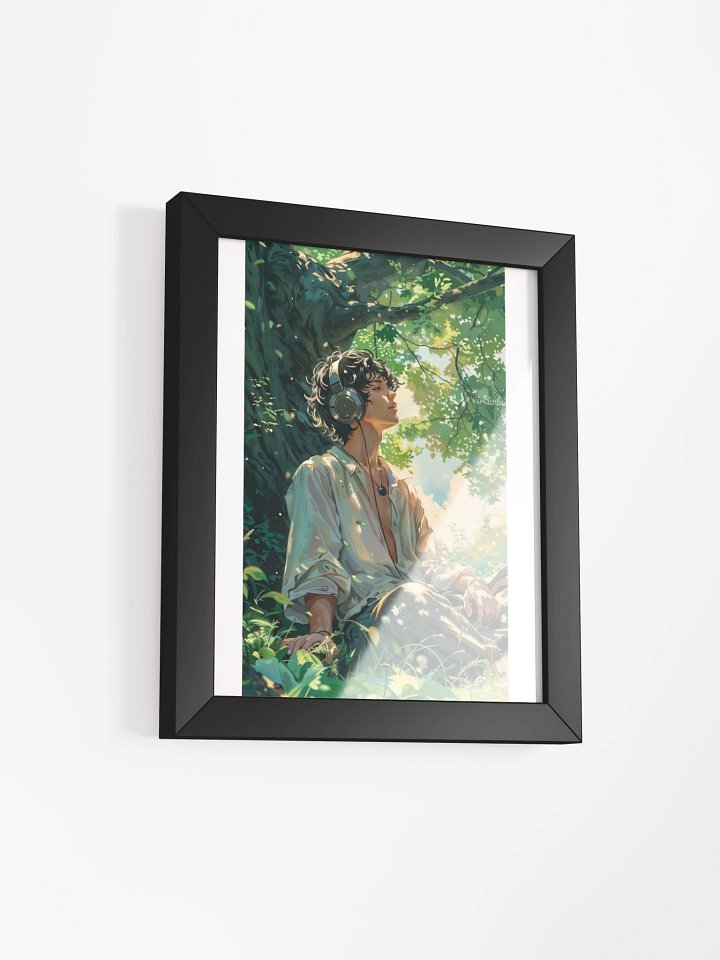 Whispers of the Forest" – Tranquil Headphones Boy Wall Art product image (9)