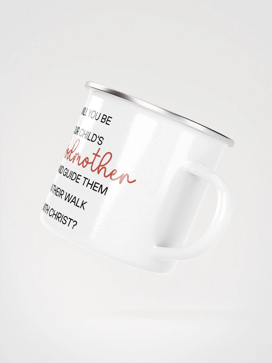 Wildflower godmother proposal Christian enamel mug with Bible verse - Camping gear Enamel Mug product image (6)