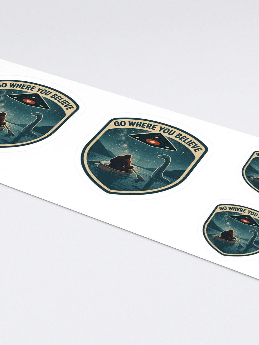 "Go Where You Believe" Cryptid & UFO Adventure Stickers product image (4)