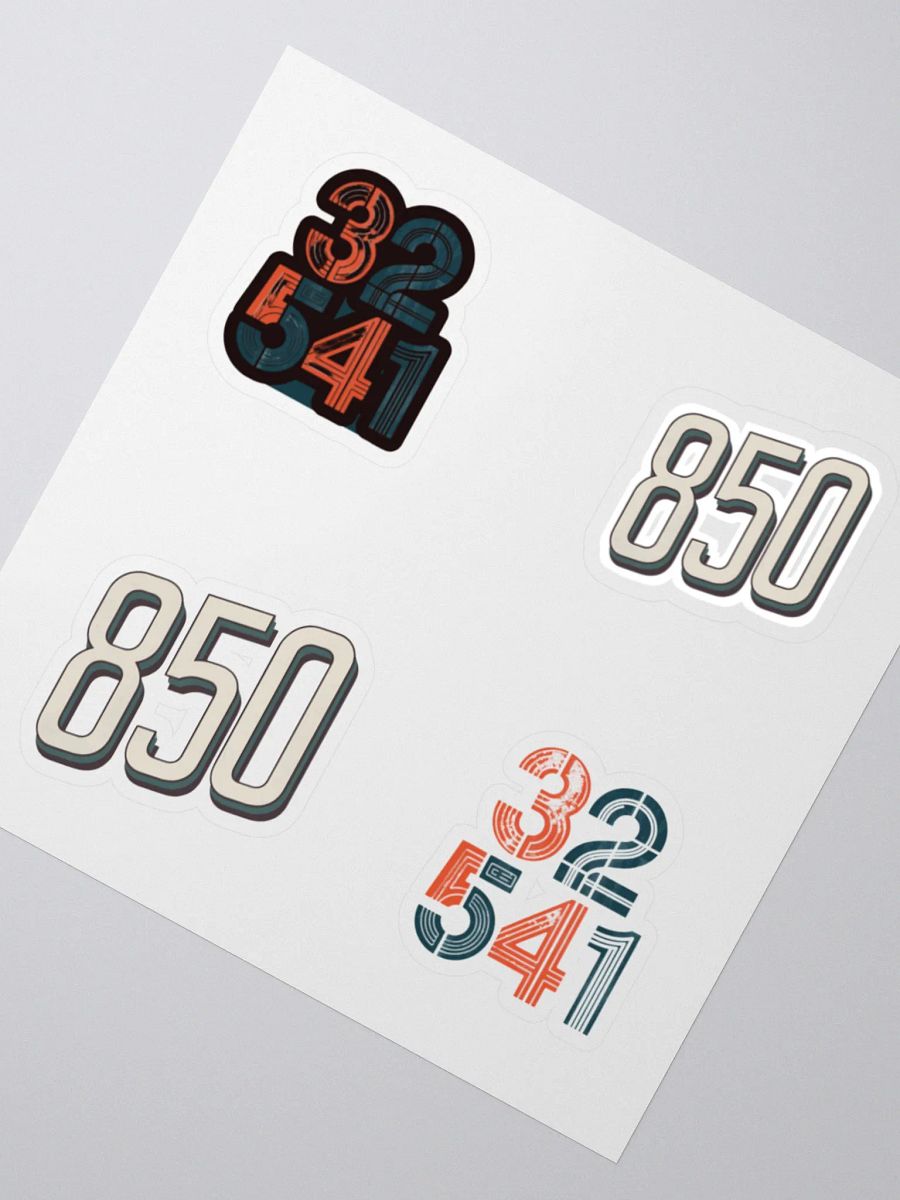 Destin Florida 32541 Zip Code and 850 Area Code Kiss Cut Stickers - for the Lover of all things Destin Florida product image (8)