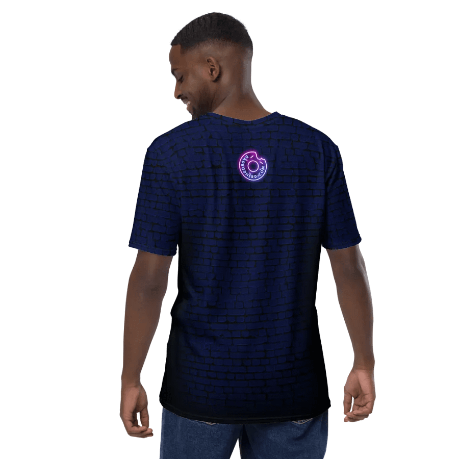 DBN Neon Sign on Blue Bricks - All-Over T-Shirt | #MadeByMELO product image (12)