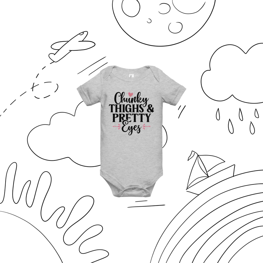 'Chunky Thighs & Pretty Eyes' Baby Onesie product image (21)