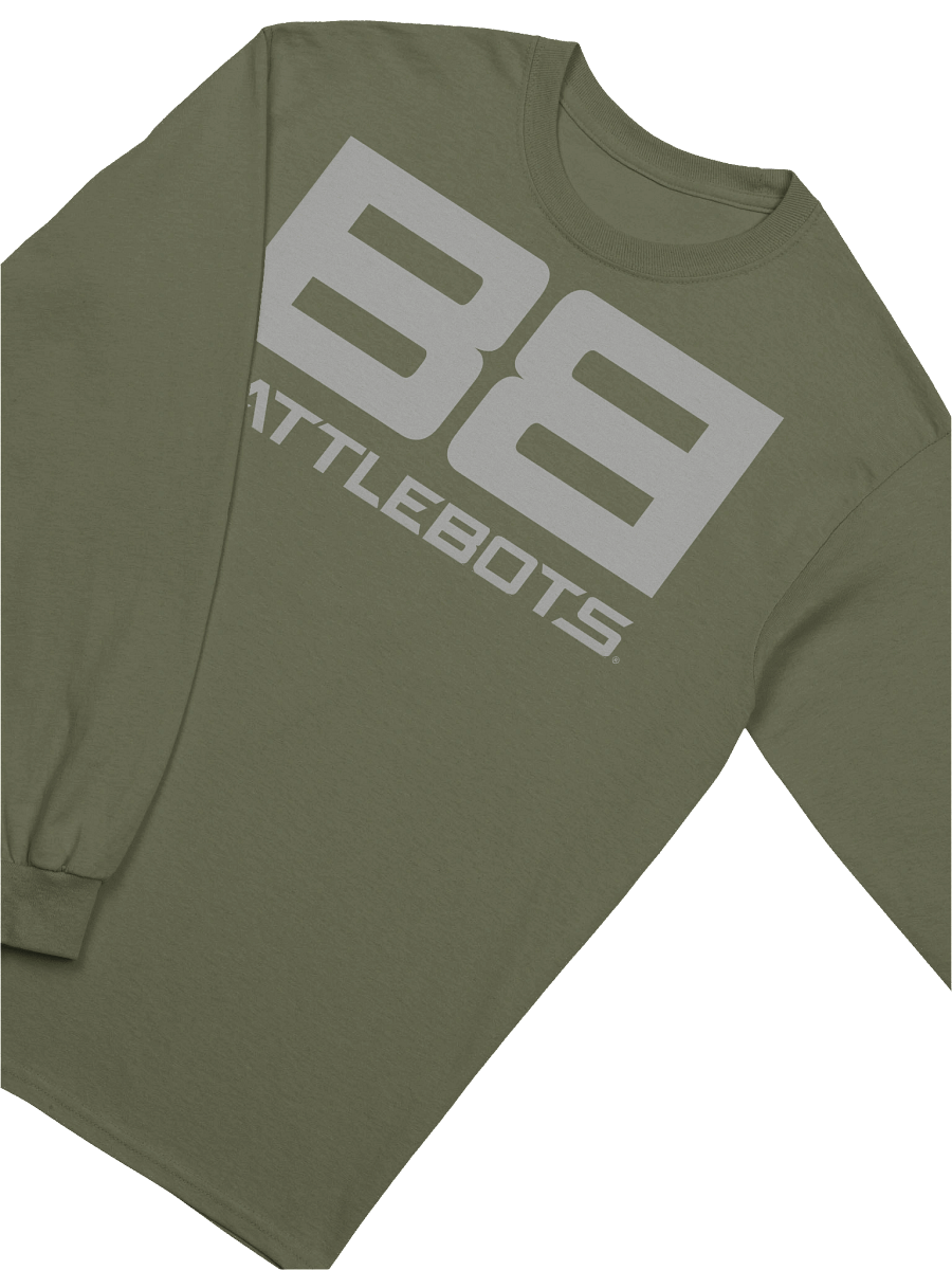 BattleBots Long Sleeve Gray Oversized Emblem Tee - 5 Colors - BattleBots Basics! product image (3)