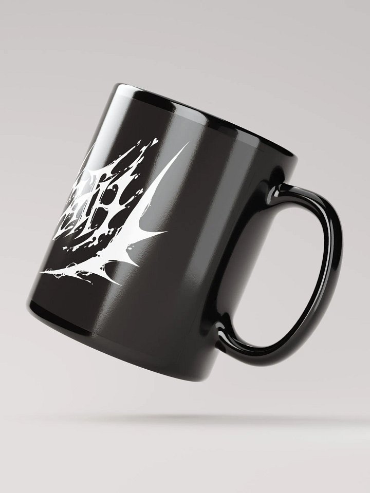 Moth Metal Mug (black mug/white logo) product image (2)