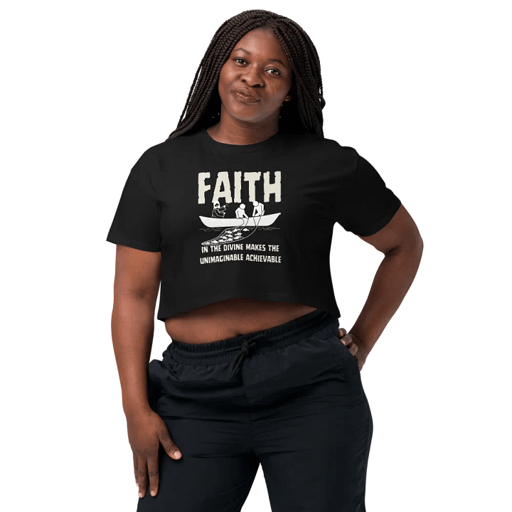 Faith in the Devine oversize Women's premium Crop Top product image (1)
