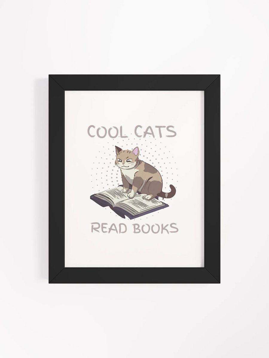 Cool Cats Read Books Framed Poster product image (64)