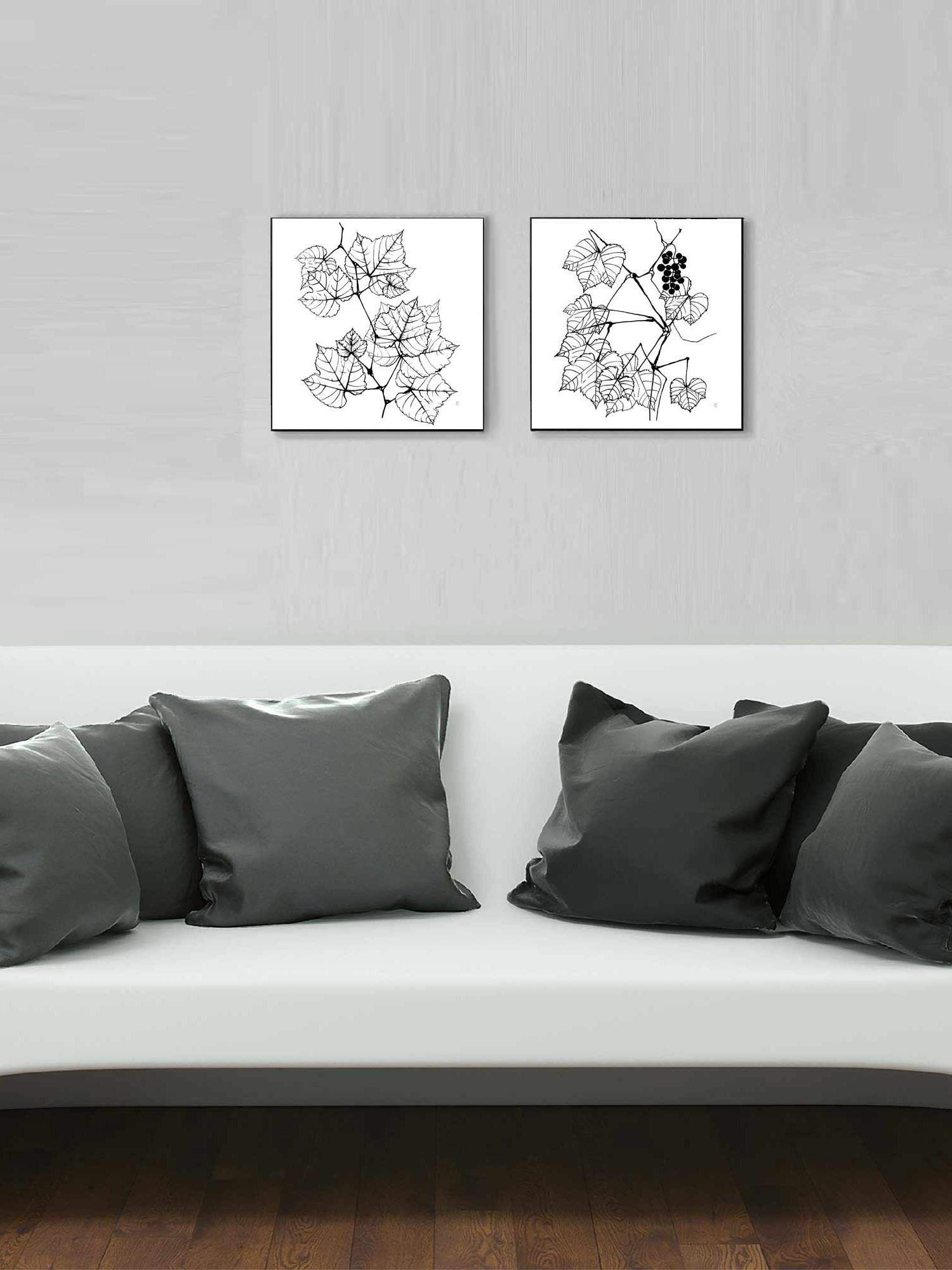 Blank Canvas: Unleash Your Artistic Vision - Grape Leaves Elegant product image (5)
