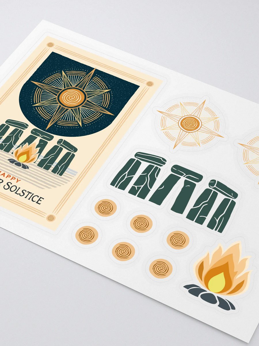 Wiccan Pagan Summer Solstice Sticker Sheet product image (2)