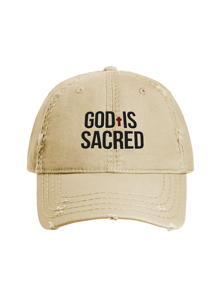 God Is Sacred - Distressed Dad Hat (Light) product image (1)