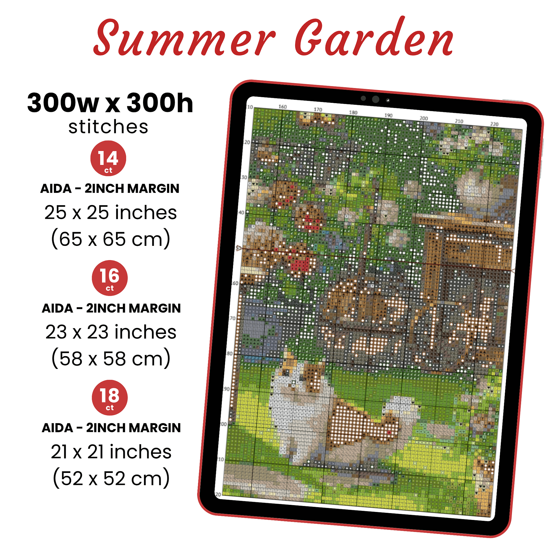 Summer Garden Cross Stitch Pattern product image (2)