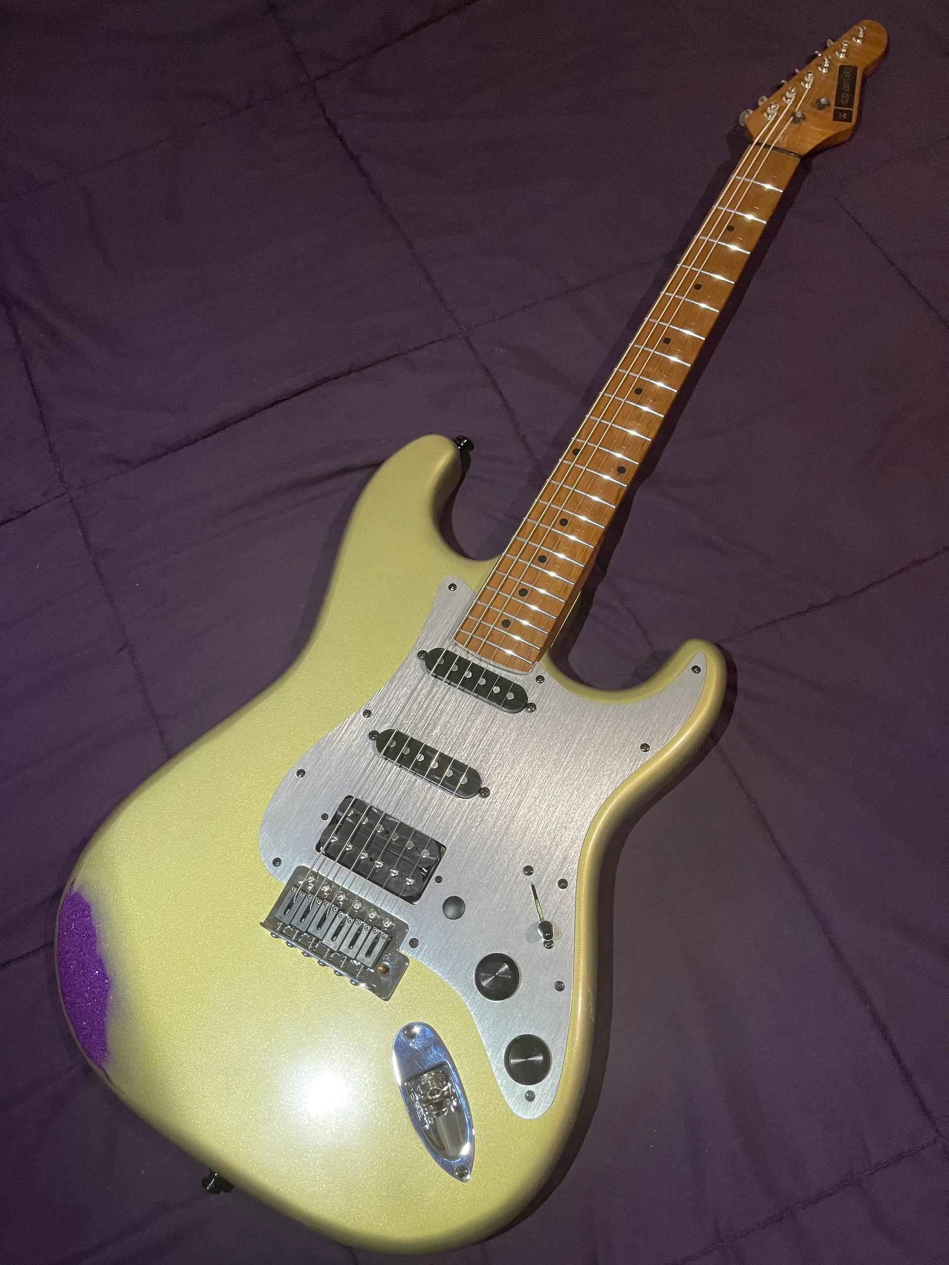 GD Guitars Super S – Gold over Purple Metallic Spray-over Prototype - Player’s Concept Strat-Style product image (2)
