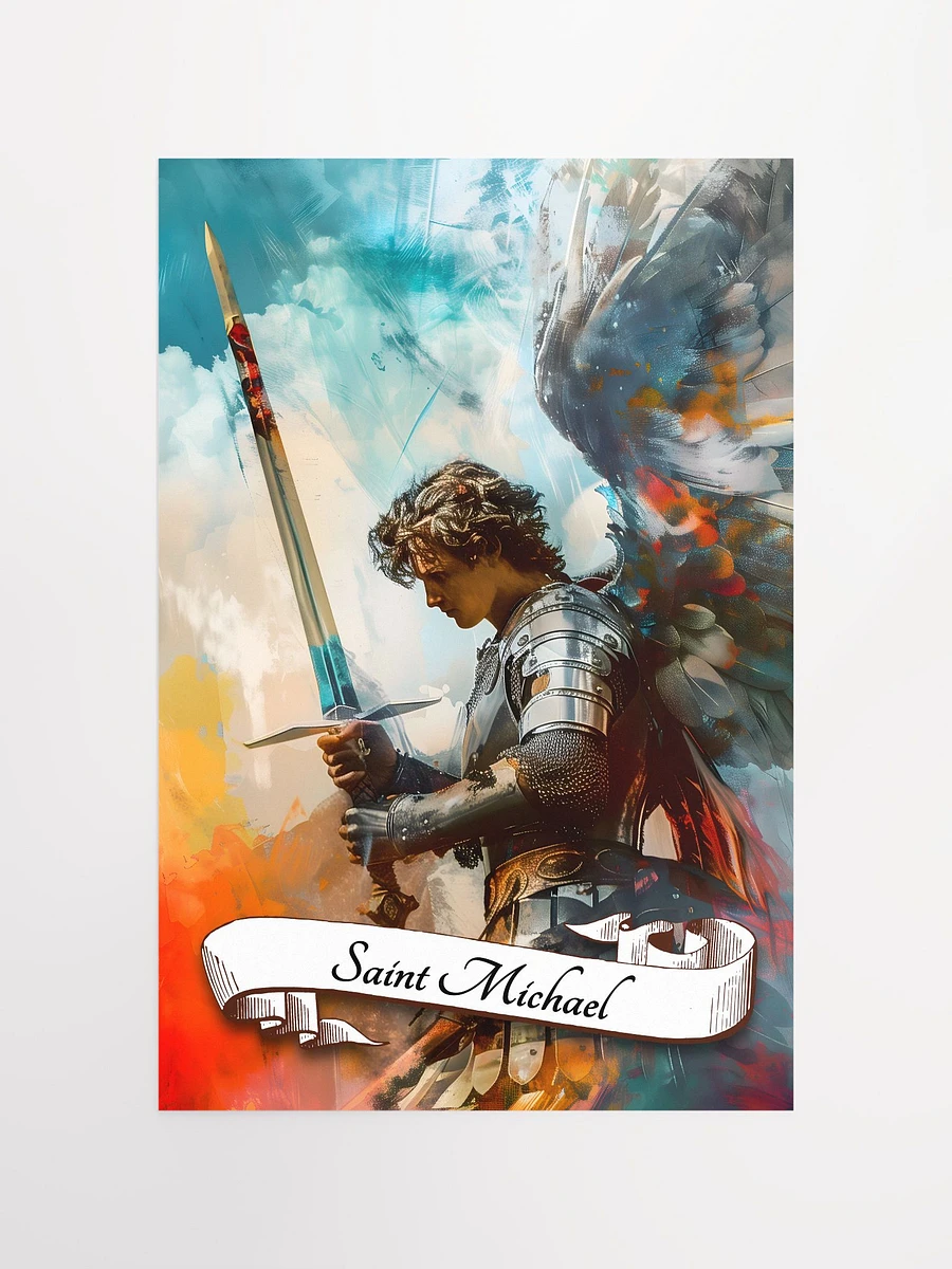 Saint Michael The Archangel Patron Saint of Bankers, Police Officers, Firemen, Grocers Matte Poster product image (2)