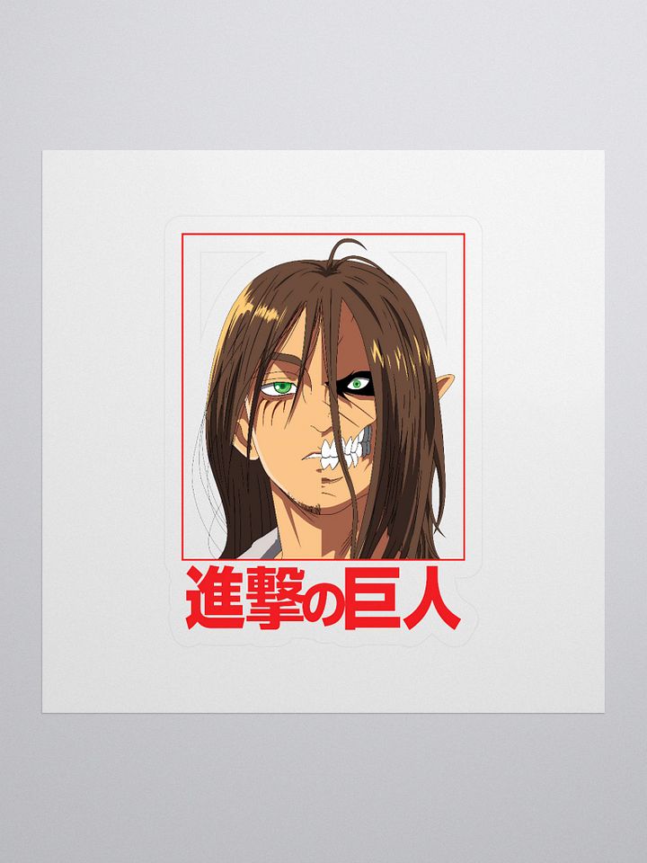 Eren Yeager Half Titan Transformation Art Kiss Cut Stickers product image (1)