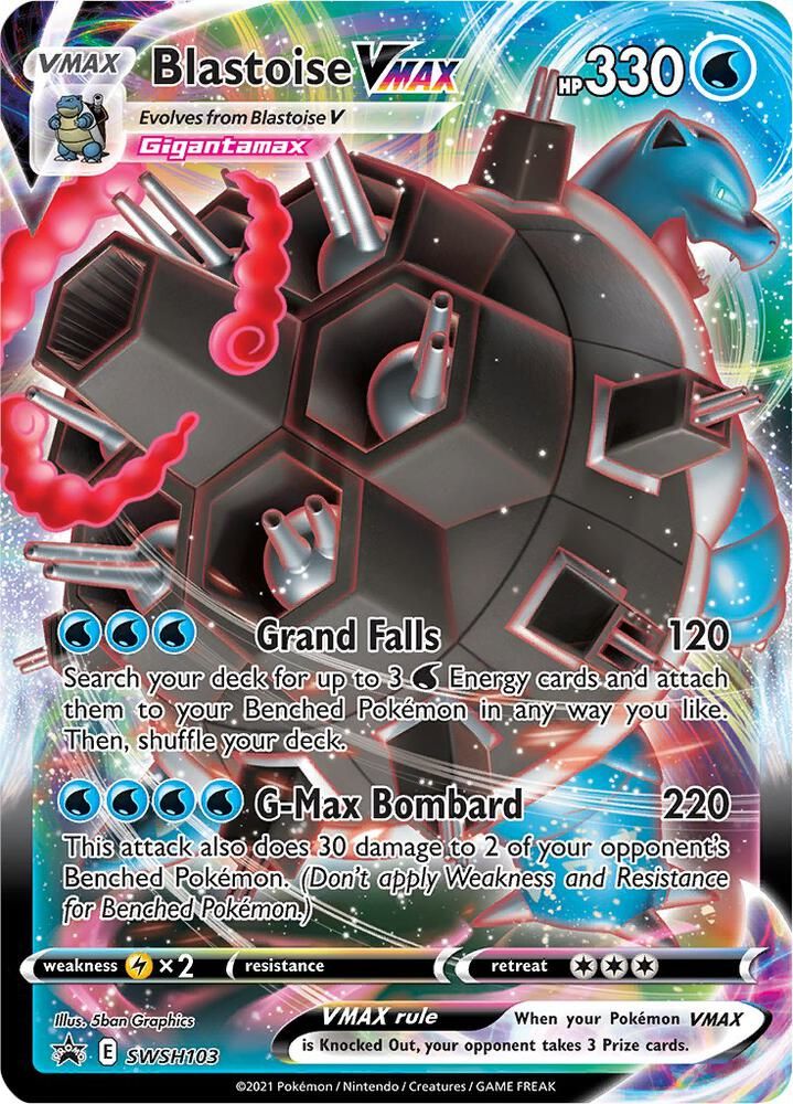 Pokémon Trading Card – Blastoise VMAX (Sword & Shield, #103/189) - NM product image (1)