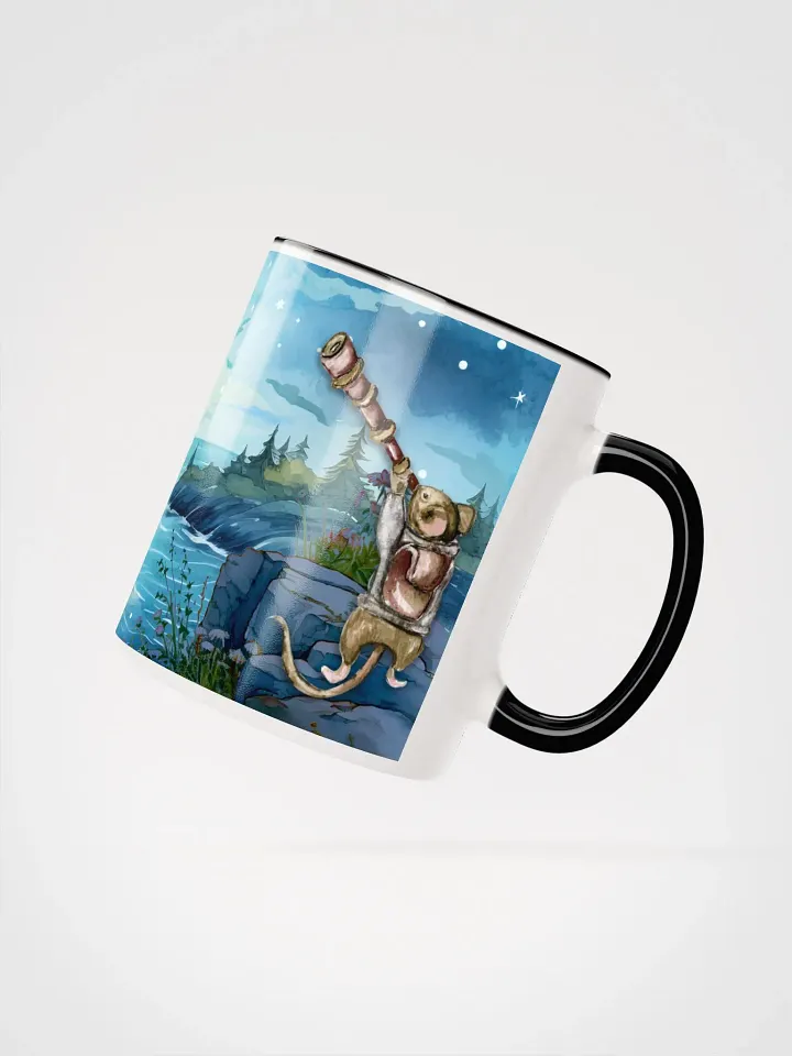 Celestial Mouse Stargazing Mug | Whimsical Night Sky Design | Moonlit Mouse Series product image (2)