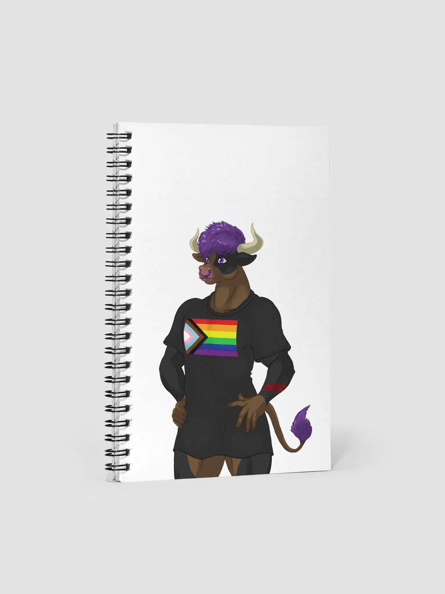 "Pride Flag Shirt Yuuma" Spiral Notebook product image (1)