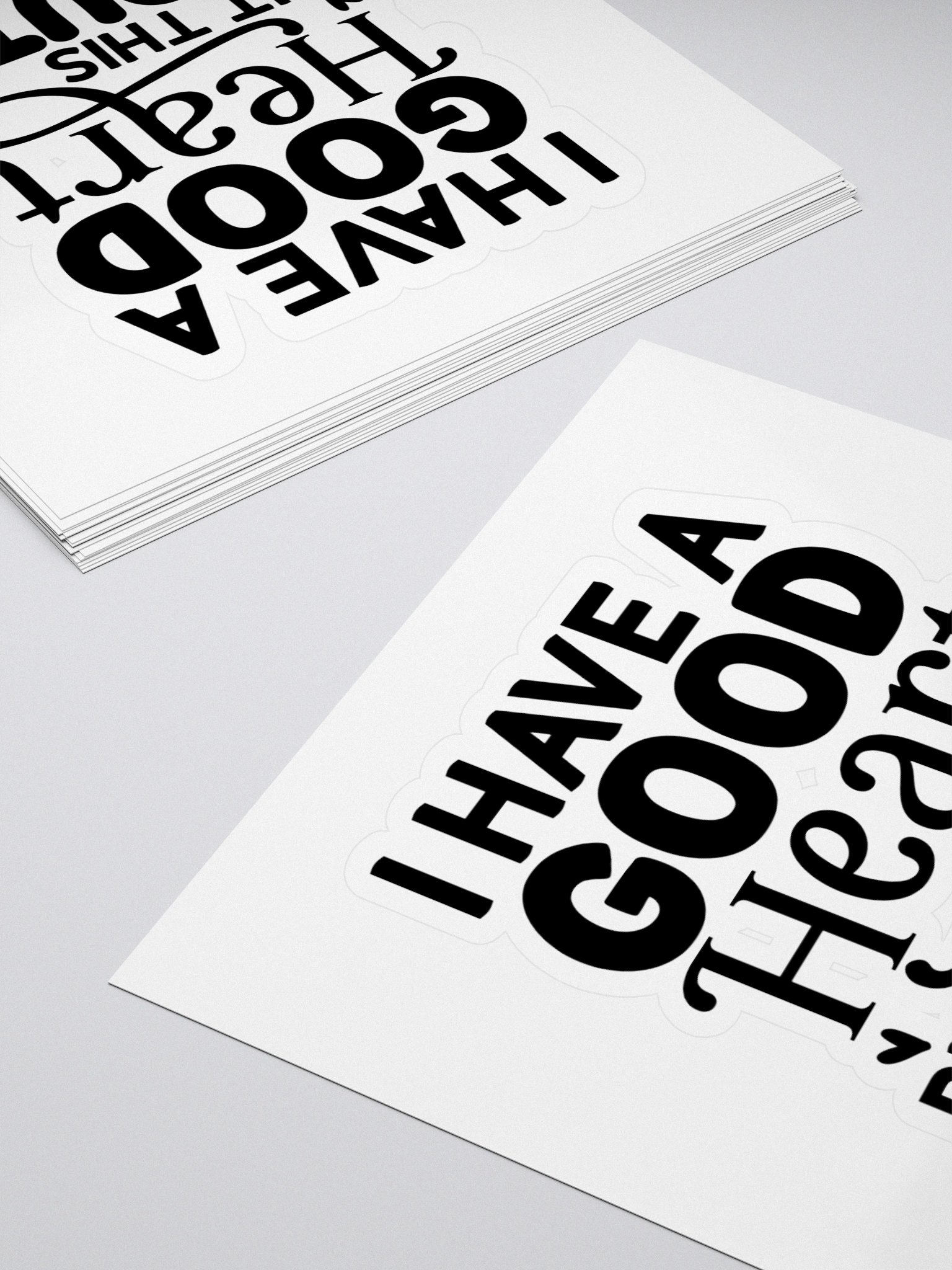 I have a good heart, but this mouth Stickers product image (4)
