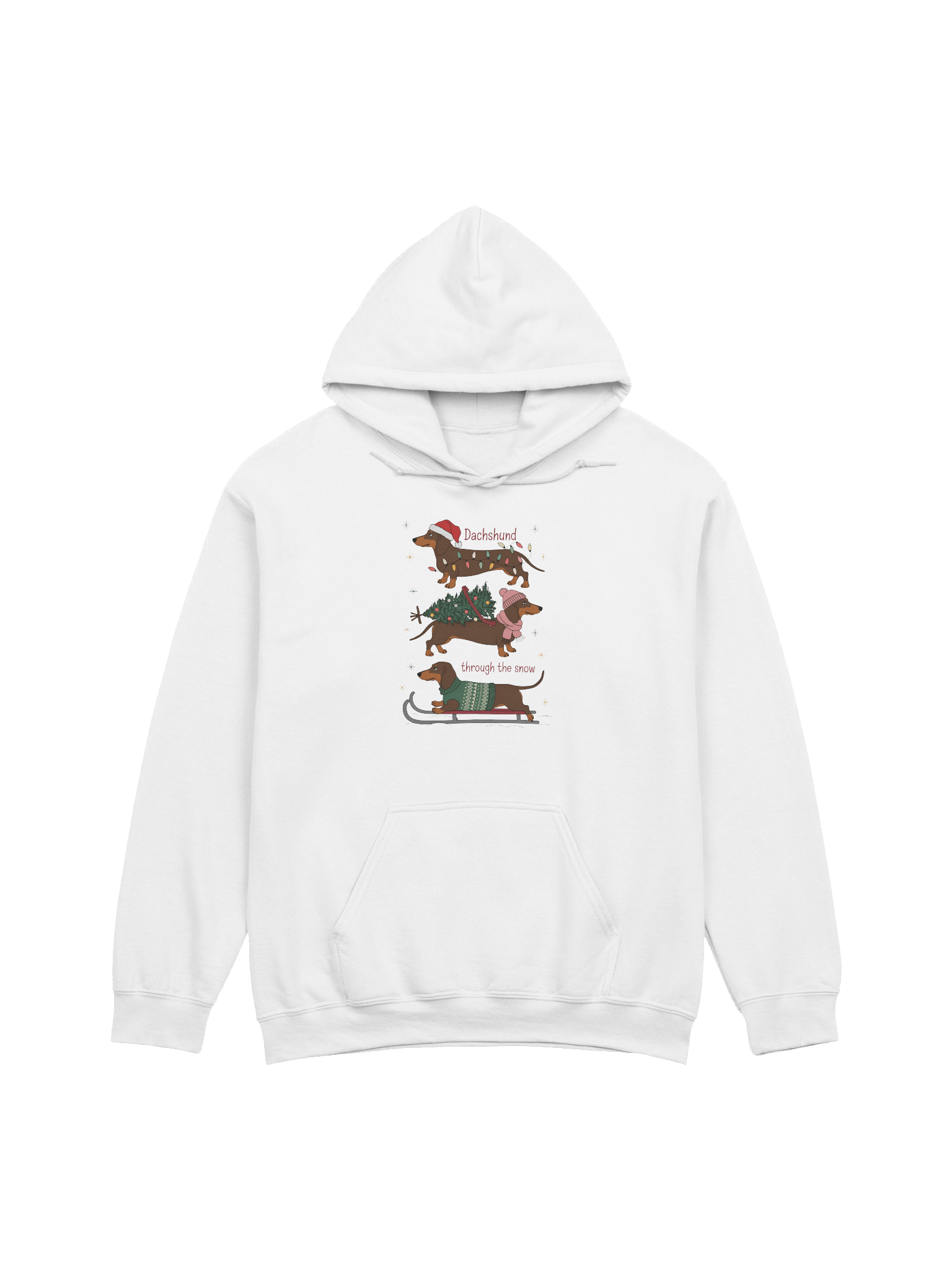 Festive Dachshund Christmas Hoodie – Holiday Dog Lover Pullover product image (33)