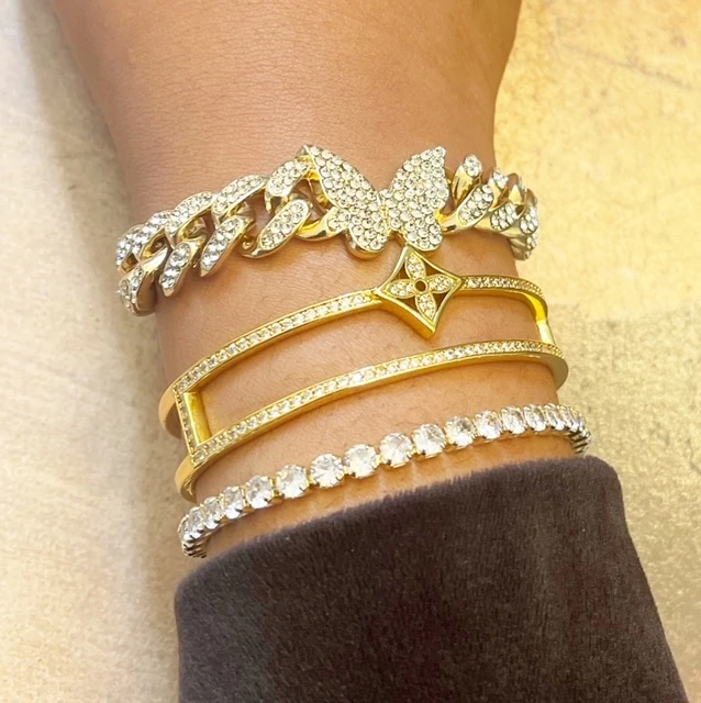 GOLD BUTTERFLY 3 PC BRACELET SET product image (1)