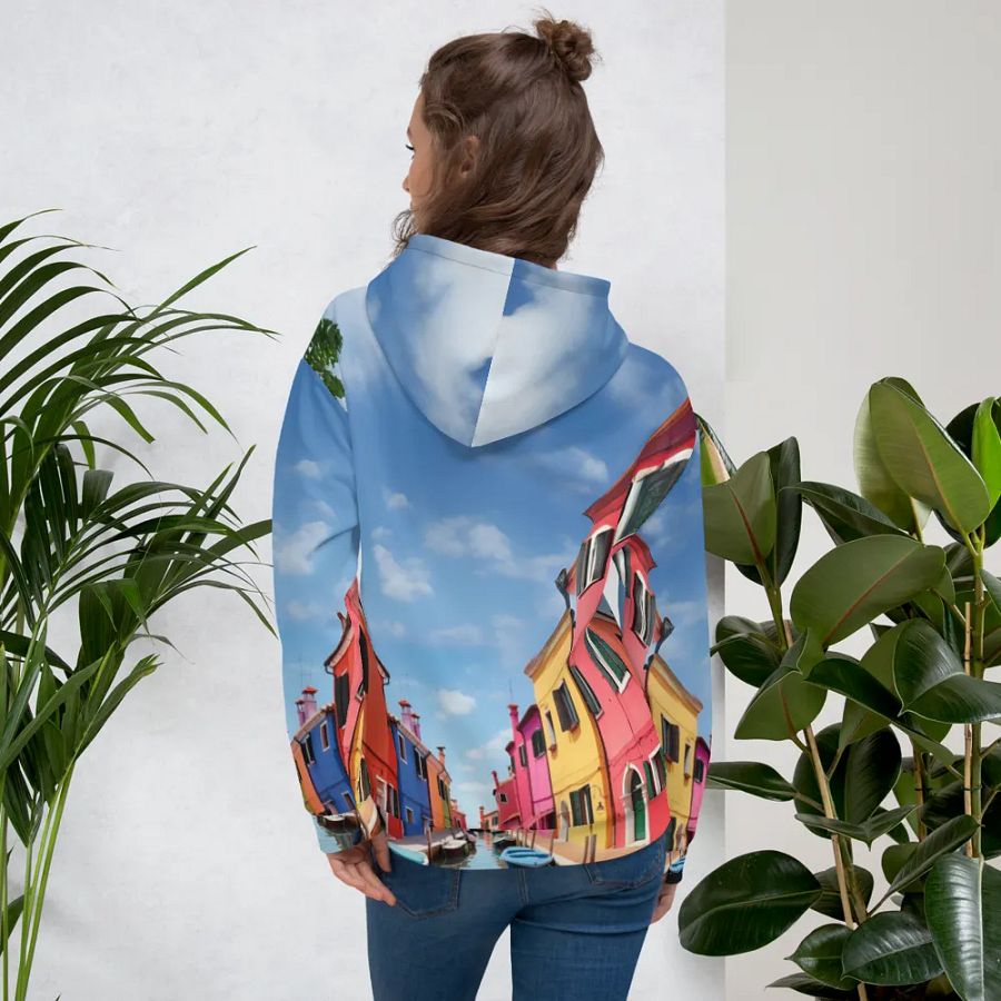 Burano Italy All Over Print Hoodie product image (6)