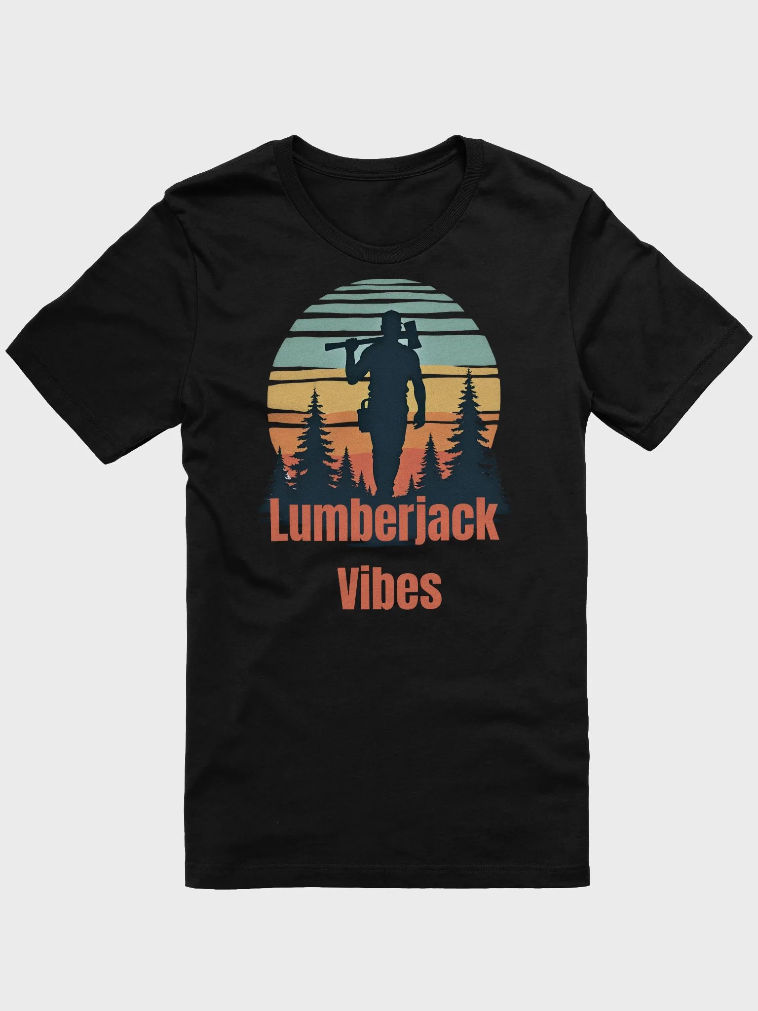 Lumberjack Vibes Retro Sunset Forest product image (2)