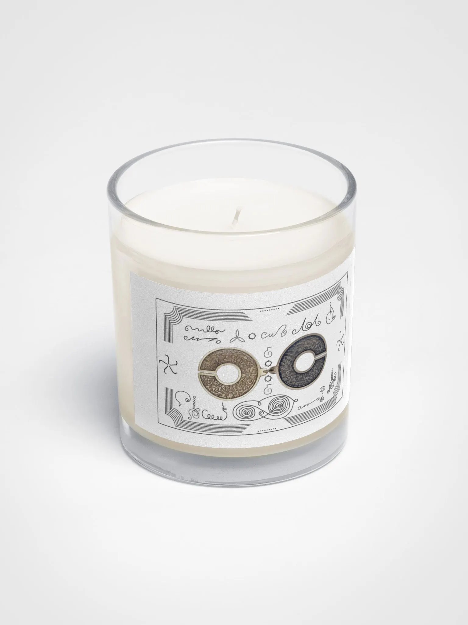Meditation Candle with Geometric Lines product image (2)