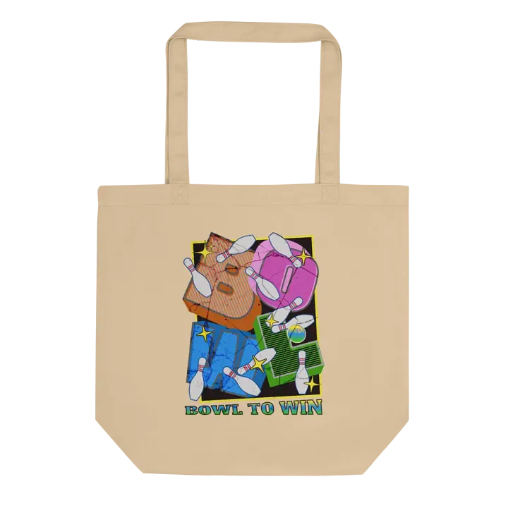 Bowl To Win Block Letter Strike with Style Eco Tote Bag product image (1)