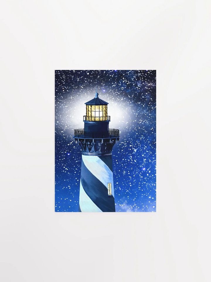 Cape Hatteras Lighthouse At Night - North Carolina Matte Poster product image (4)