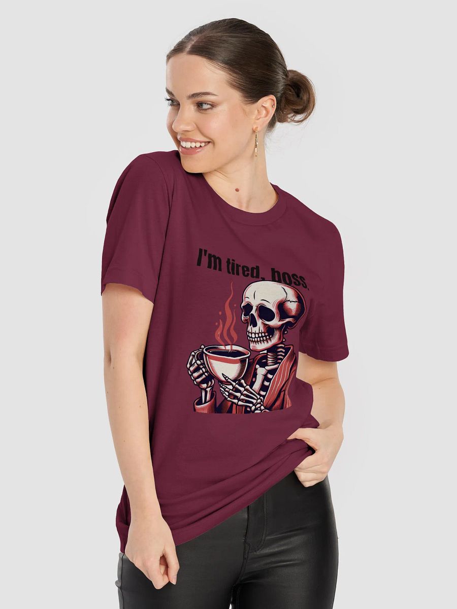 Tired Skelly Graphic Bella+Canvas Unisex Supersoft T-Shirt product image (79)