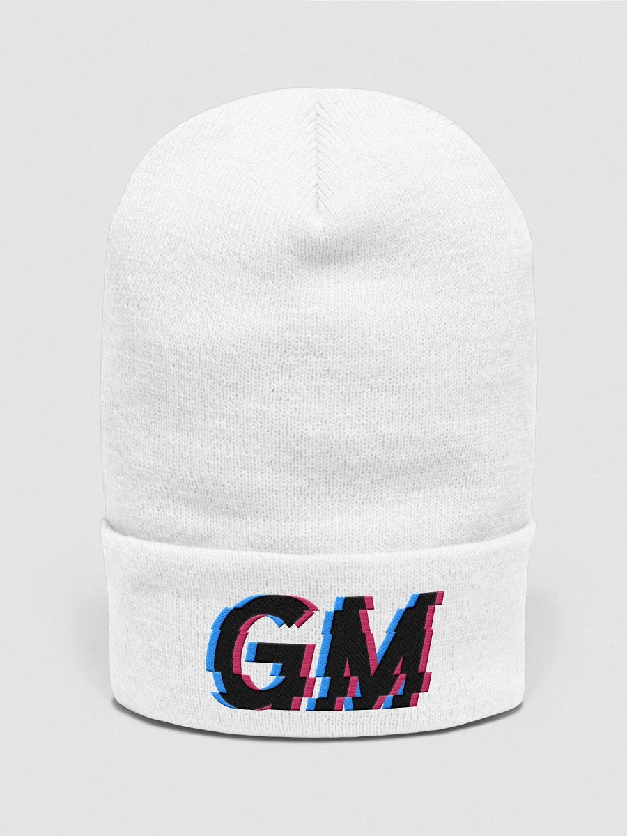 GM Cuffed White Beanie product image (1)
