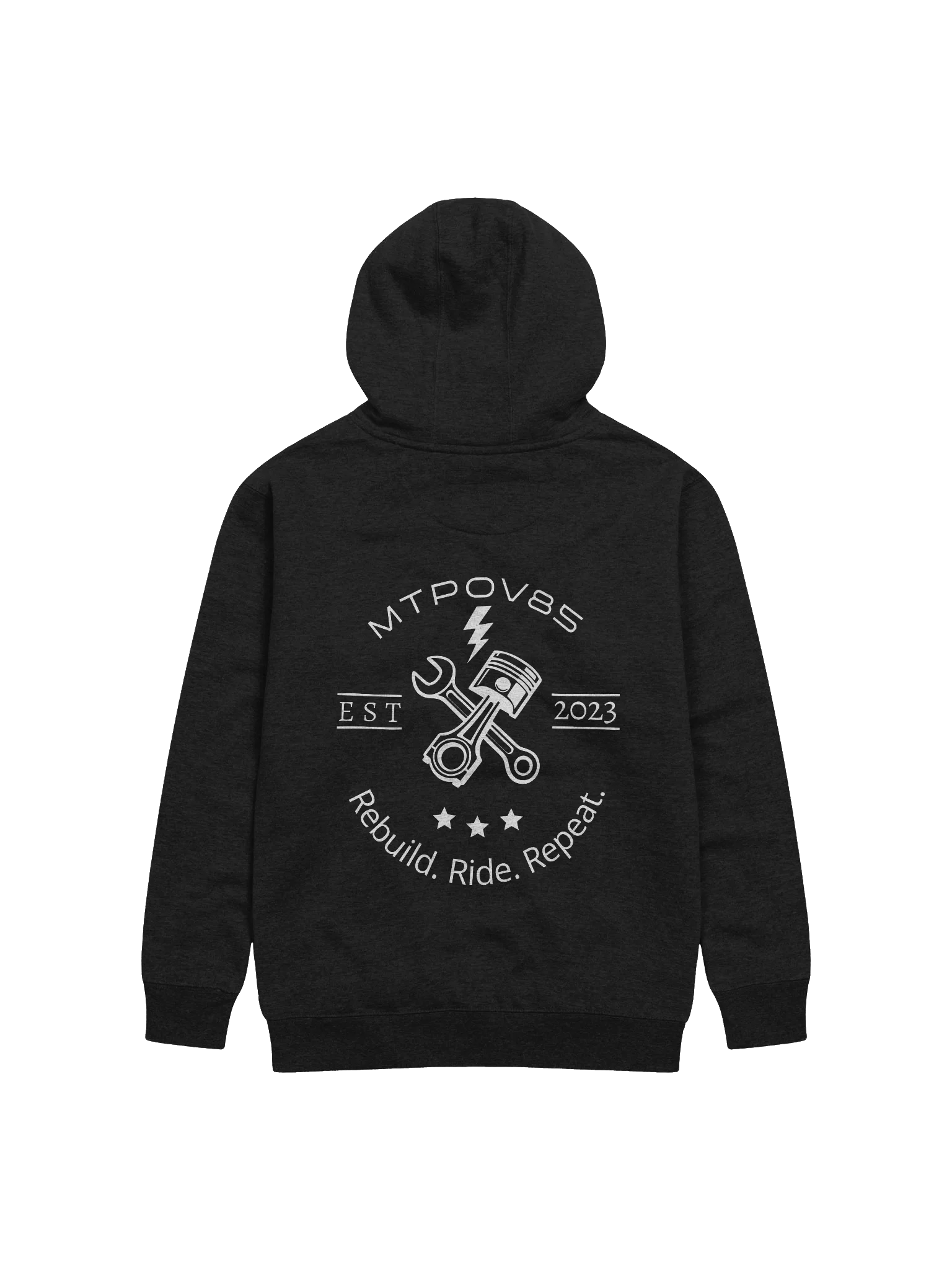 Rebuild. Ride. Repeat. Style 1 Black Hoodie product image (1)