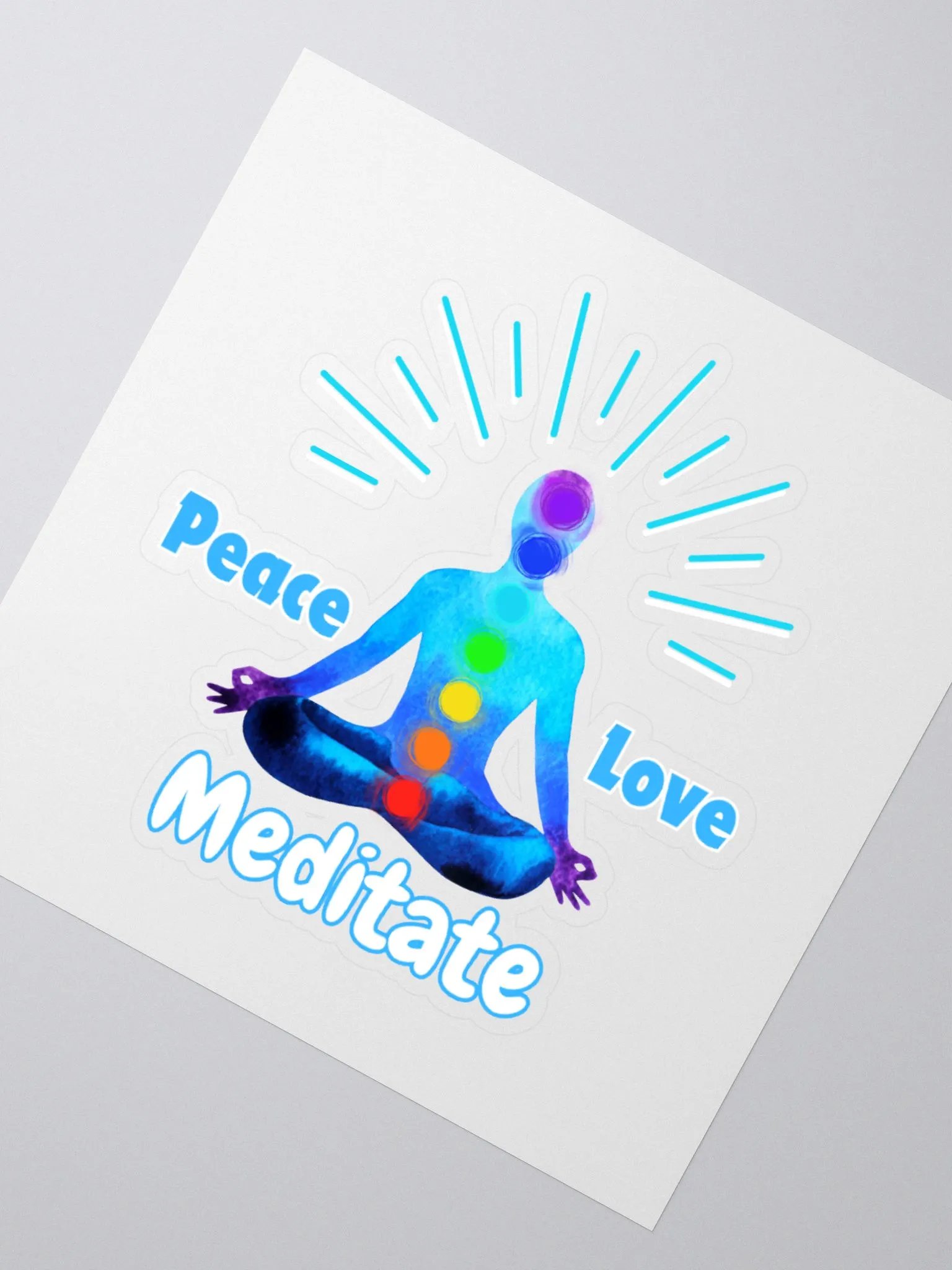 Peace Love Meditate Sticker product image (2)