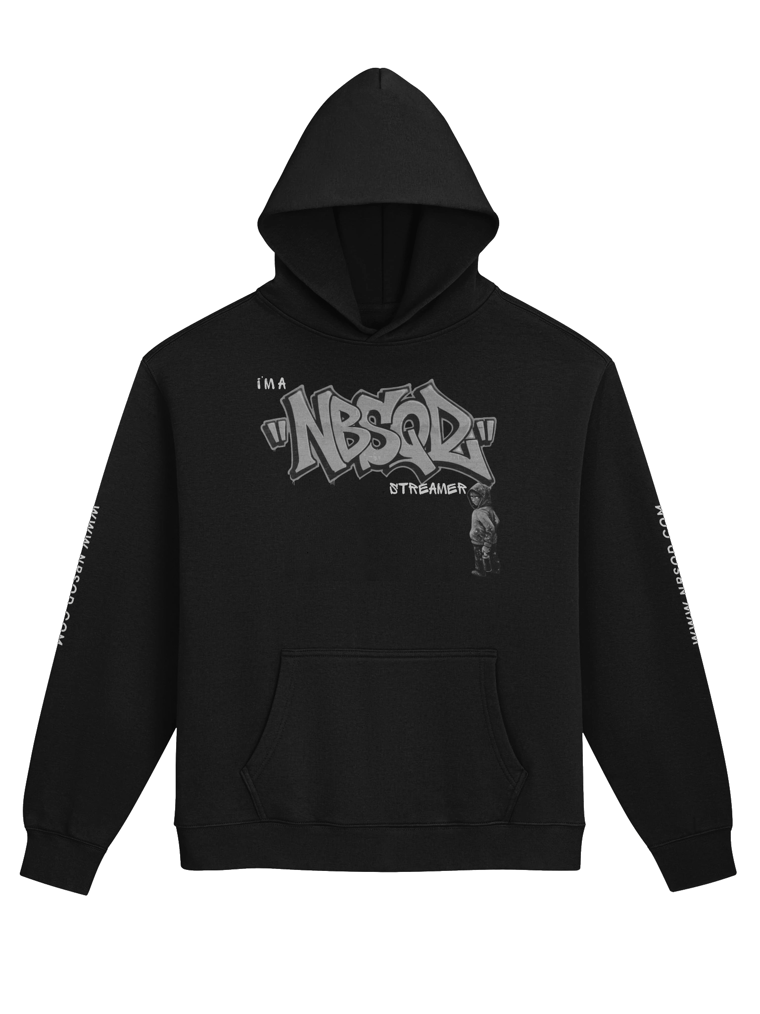Noobsquad “NBSQD Graffiti – Break The Rules, It’s Part of The Game” Men’s Hoodie BLK product image (1)