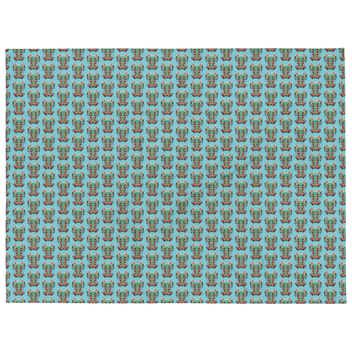 Valentine’s Monogram Letter T(6) Teal Blanket product image (1)