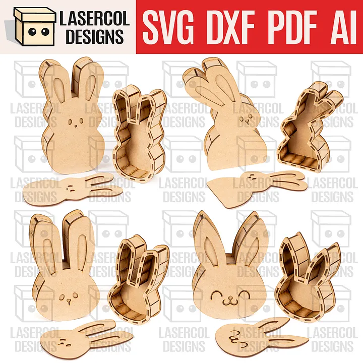 Easter Boxes Bundle (Set 1-2-3-4) - Laser Cut Files product image (1)