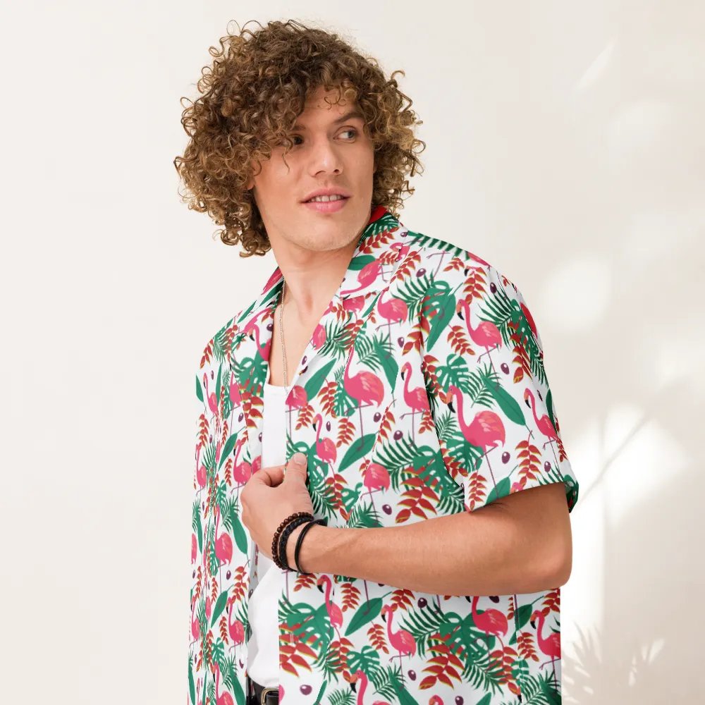 Flamingo Tropical Vibes Hawaiian Shirt product image (3)