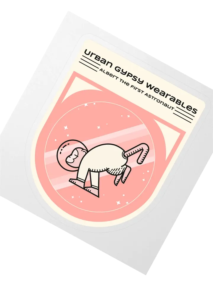 Albert The First Astronaut Kiss Cut Sticker product image (2)