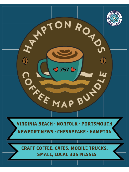 Caffeinated Hampton Roads Map Bundle - Digital Download product image (1)